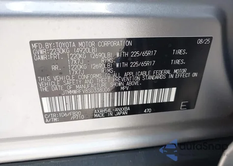 2025 Toyota Rav4 Hybrid Le z USA, uszkodzony, nr VIN JTMMWRFV8SD338006